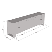 Woody BL-EF Fireplace TV Stand for TVs up to 85, Modern High Gloss 77 Entertainment Center, Electric Fireplace TV Media Console with Storage Cabinets