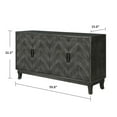 thumbnail image 2 of Rugerasy Accent Storage Cabinet Buffet Sideboard 4 Door Design For Kitchen Dining Room Living Room (59.84 x 15.55 x 31.50 Inches), 2 of 9