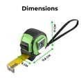 thumbnail image 3 of TOOLZILLA 16ft (5m) Tape Measure Standard, Retractable Measuring Tape Suitable for All DIY and worksite use. Rubberized case for Higher Durability and Comfort, 3 of 5