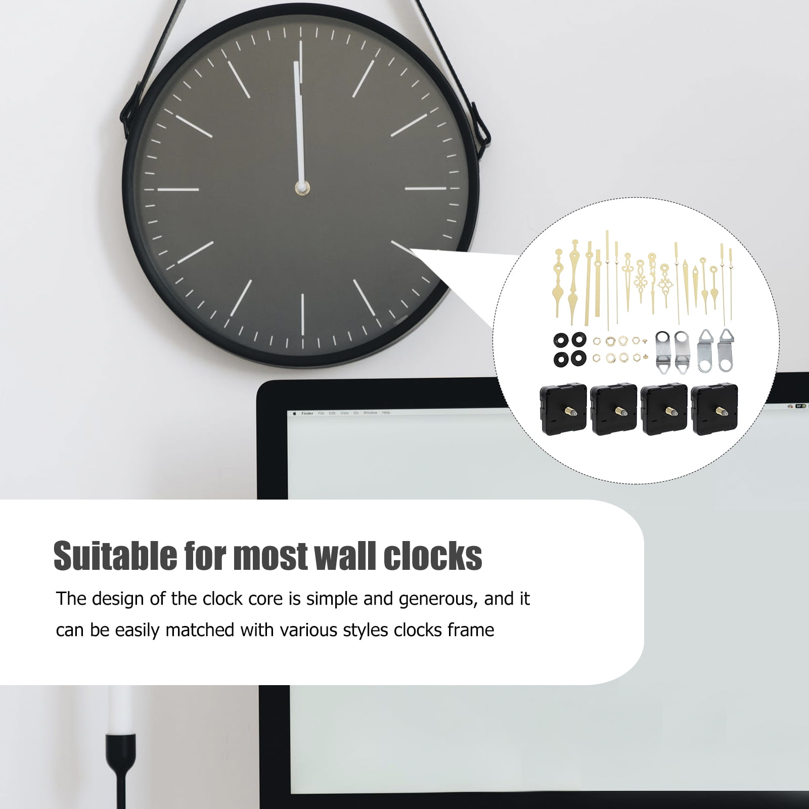unbranded 8 Sets  Quartz Clock Movement Replacement Clock Mechanism Pointer Clock Parts