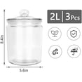 thumbnail image 3 of 1/2 Gallon 64 oz Glass Jars with Airtight Seal Lid For Household,Set of 3 Pack,2 Liter Glass Food Jars & Organization Canisters for Storage Pasta, Coffee, Candy, Snacks. Include 1 Pen and 8 Labels., 3 of 3