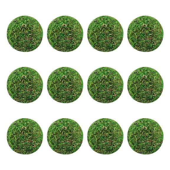 12 Pcs Moss Ball Table Balls Planter Decorative Wedding Grass Rustic Touch Décor