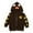 Brown, variant on Odeerbi Toddler Winter Coat Kids Boys Outerwear Jackets Girls Hoody Jackets Zip Up Coats Sweatshirt Brown