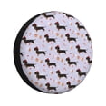 thumbnail image 1 of Balery Dachshund Dog Cubiertas para Neumáticos - Protector Resistente para Neumáticos de Camioneta, SUV, Remolque, Camper y RV-15 inch, 1 of 6