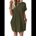 thumbnail image 3 of Vestidos de Verano para Mujer, Moda 2025, Minivestido de Corta, Verde , Talla M, 3 of 9