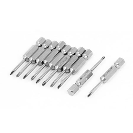 

10pcs 1/4 Hex Shank PH0 2.5mm Tip Magnetic S2 Steel Screwdriver Bits