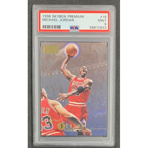 Michael Jordan 1996 Skybox Premium Basketball Card #16 Graded PSA 9