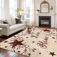 thumbnail image 2 of Area Rug for Living Room, Vintage Country Non-Slip Indoor Large Carpet for Bedroom/Dining Room, Vintage Rustic Texas Stars Plants Branch Washable Low-Profile Rectangle Floor Runner Rugs - 6 x 9 Ft, 2 of 8