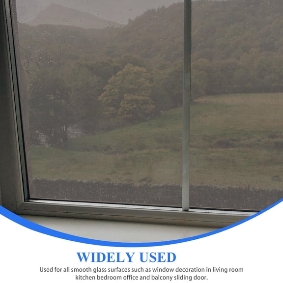FOMIYES Grey 50cm Wide Static Cling Privacy Sun Blocking Window Film