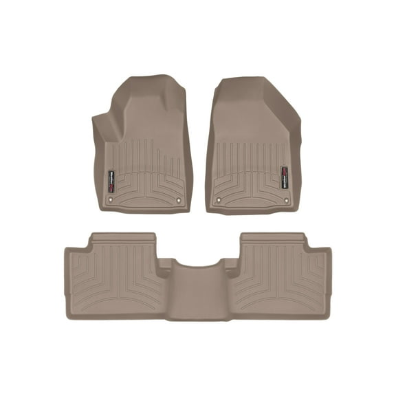 WeatherTech Custom Fit FloorLiners compatible with 2019-2023 Jeep Cherokee - 1st & 2nd Row, Tan