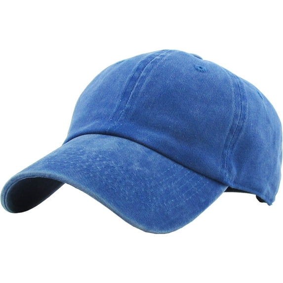 Pigment Washed Cotton Dad Hat Baseball Cap Adjustable Polo Style