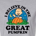 thumbnail image 3 of Peanuts - I Believe In The Great Pumpkin - Juniors Cropped Cotton Blend T-Shirt, 3 of 6