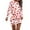 White, variant on Women's Round Neck Valentine's Day Printed Long Sleeve Wrap Hip Dress Sweater Dresses, Fall and Winter Casual Wear for Romantic Occasions, Soft Fabric,Hot Pink,L