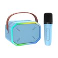 thumbnail image 1 of TFixol Portable Bluetooth Karaoke Speaker with Dynamic Light Show, 6W HD Sound, Wireless Mic, and Compact Design for Home & Outdoor Use - Model P3 (Blue), 1 of 7