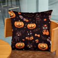 Anna Cowper Square Velvet Throw Pillow Covers Set 16" x 16" Halloween