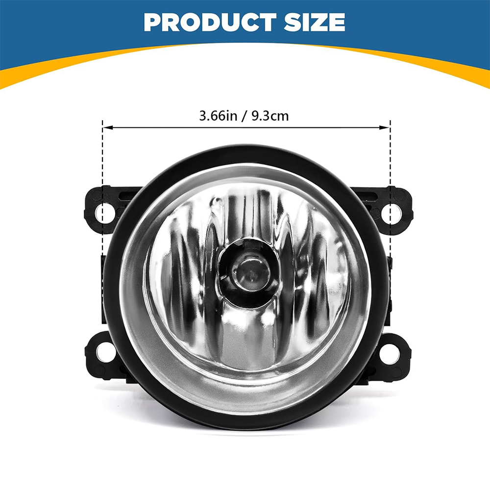 2pcs Automotive Fog Light Assembly Set, Fits 2015-2021 Jeep Compass | Left/Right