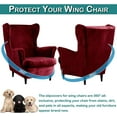 thumbnail image 3 of Lapalife Wingback Chair Slipcovers, 2-Piece Velvet Sofa Wing Chair Covers Armchair Cover Furniture Protector, 3 of 7