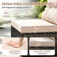 thumbnail image 4 of Patio Outdoor Furniture Sets, 7 Pieces All-Weather Rattan Sectional Sofa with Tea Table & Cushions, PE Rattan Wicker Sofa Couch Conversation Set for Garden Backyard Poolside, 4 of 9