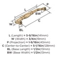 thumbnail image 3 of Amerock Granby 5-1/16 inch Center-to-Center Champagne Bronze Cabinet Pull, 25 Pack, 3 of 4
