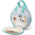 thumbnail image 1 of Bolsa de Bordado Resistente de Tela Oxford para Punto de Cruz con Múltiples Bolsillos y Asa, Bolsa Redonda de Doble Capa para Proyectos de Bordado, Aros, Hilo Dental, 1 of 12