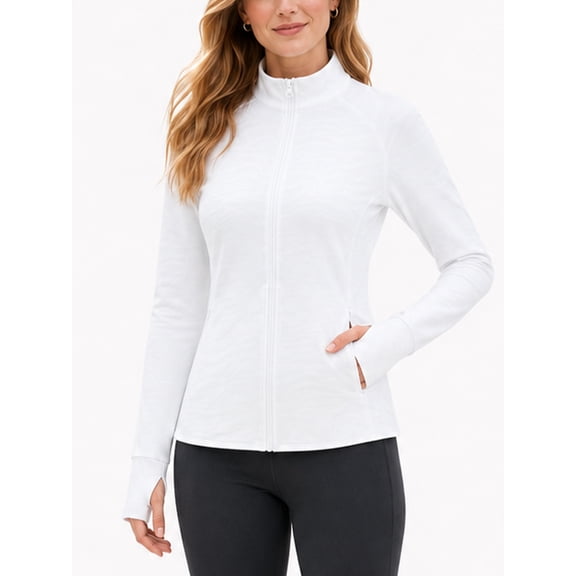 TRYSIL Women's Fleece Jacket Lightweight Warm Full Zip Long Sleeve Workout Running Sweatshirts,Size(XS-4XL)
