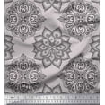 thumbnail image 1 of Soimoi Rayon Fabric Floral Mandala Print Fabric by Yard 56 Inch Wide, 1 of 3