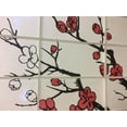 thumbnail image 4 of Legacy Decor Room Divider 8 Panels Red Plum Blossom Design White Color, 4 of 4