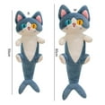 thumbnail image 6 of Cat Stuffed Pillow Soft Lovely Shark Body Cartoon Doll Plushie Decoration PP Cotton Stuffed Animal Doll Kitten Plush Toy Birthday Gift, 6 of 7