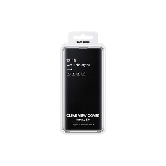 Funda Clear View Folio negra para Samsung Galaxy S10