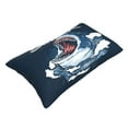 thumbnail image 3 of Kll Shark Pillow Covers Envelope Closure,Super Soft And Cozy Fuzzy Fleece Pillow Case Cover 14"X20", 3 of 9
