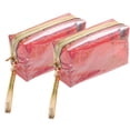 thumbnail image 1 of Bolsas de almacenamiento impermeables Laklulu, bolsa de artículos de tocador transparente con cremallera de PVC y asa, 1 of 5