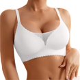 thumbnail image 3 of WCJM Padded Strappy Medium White Support Yoga Bra Cotton Hipster Panties (M), 3 of 7