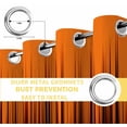 thumbnail image 6 of Burnt Orange Black Ombre Blackout Curtains for Bedroom/Living Room, Thermal Insulated Kitchen Curtains, Modern Abstract Striped Gradient Grommet Darkening Window Treatment Drapes 42"x84"x2, 6 of 8