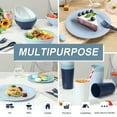 thumbnail image 6 of Mirdinner Dinnerware Sets for 8, 40 Packs Plastic BPA-Free Reusable Sala Plates Cups and Bowls with Cutlery Set, Unbreakable Plates and Bowls Sets, for Home & Camping Party, Dishwasher Microwave Safe, 6 of 9