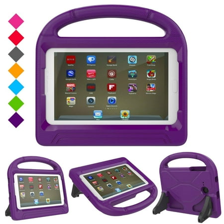 Purple Phone Skin Galaxy Tab 3 Lite/ Tab E Lite 7.0-inch Case for Kids, Allytech Shock Proof Protective Case Cover with Carry Handle for Samsung Galaxy Tab 3 Lite 7.0 SM-T110 /Tab E Lite 7-Inch SM-T113 - Purple ()