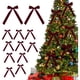 thumbnail image 4 of 12 lazos de terciopelo para árbol de Navidad | Elegantes lazos para coronas y guirnaldas | Terciopelo suave | Diseño fácil de atar para decoración navideña, 4 of 5