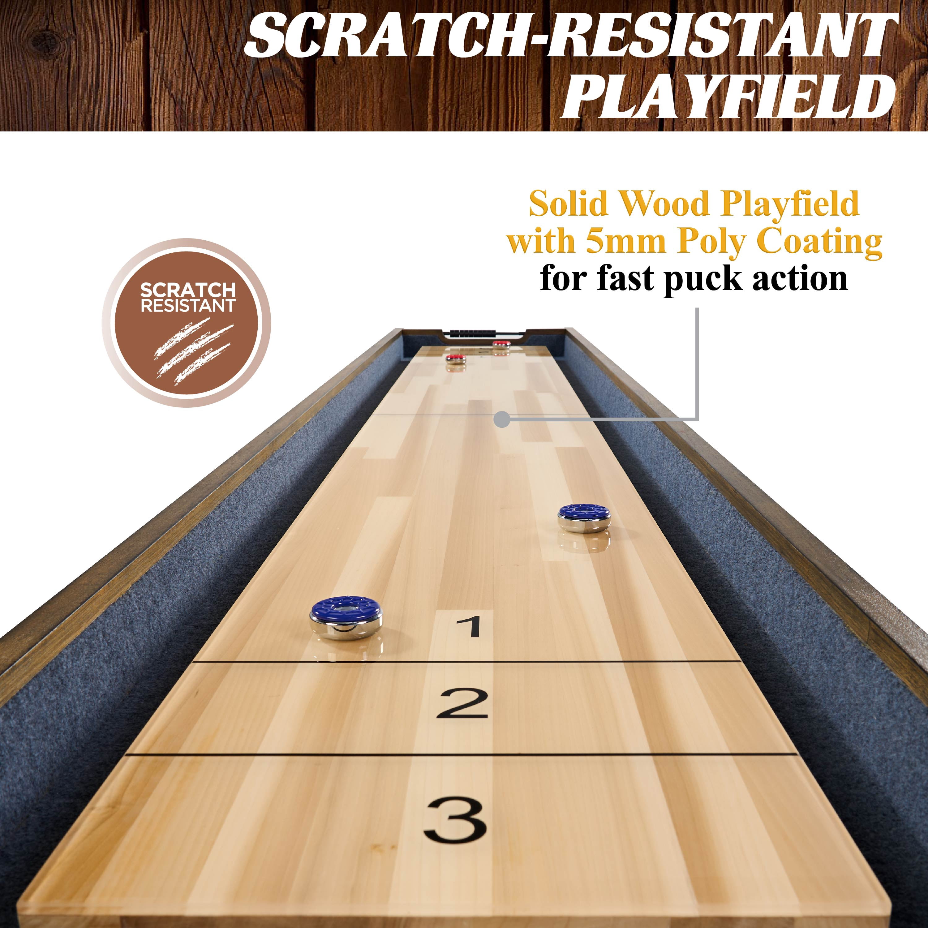 12 ft. Coventry Shuffleboard Table, Includes Accessories by Barrington Billiards