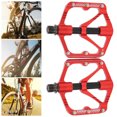 thumbnail image 4 of Pedal De Rodamiento De Bicicleta, 6 Tacos Antideslizantes, Sellado De Rodamientos De Mecanizado CNC, 3 Pedales De Rodamiento, Superficie De Paleta De 9,3 Cm Para Vehículos Cergrey Rojo, 4 of 8