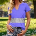 thumbnail image 1 of TaTaai Women's Casual V-Neck T-Shirt Soft Cotton Relaxed Fit Short Sleeve Button Placket All-over Random Print Spring Summer Daily Wear Fashion Lightweight Ladies Top Gift, 1 of 6