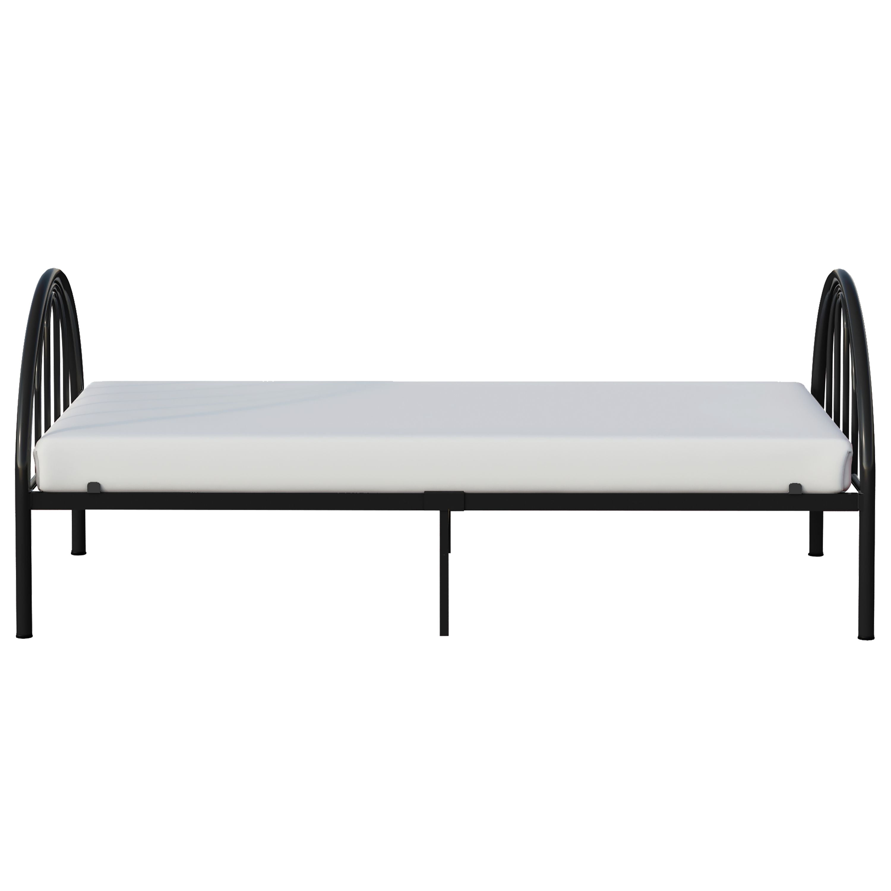 BK Furniture Brooklyn Metal Twin Bed, Black