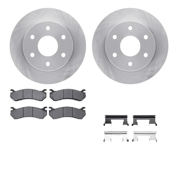 Dynamic Friction Company Front Brake Rotors with 5000 Advanced Brake Pads includes Hardware 6512-48243