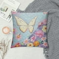 thumbnail image 2 of Creowell  Butterfly Cushion Case Throw Pillow Covers Butterflies Print Cushion Case Set Pastel Fish Scales Watercolour Pillowcase for Sofa Couch Bed Chair Car, 2 of 5