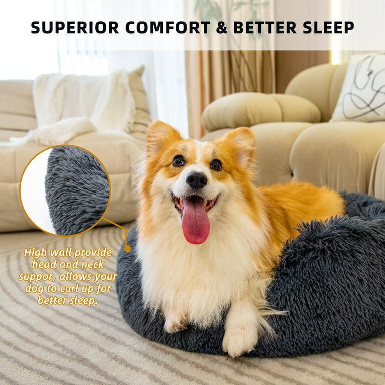 Pupteck Dog Bed Anti-Slip Bottom Pet Bed for Small Medium Dogs
