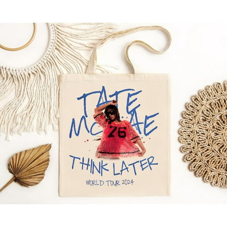 vintage Tate McRae 2024 Tour Bag  Graphic Tate McRae The Think Later Tote Bag  Tate McRae Fan Gift Bag  Tate McRae Tour Merch  Tate McRae Bag-TH12040