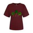 thumbnail image 4 of LSLJS T-Shirt à Col Rond de la Saint-Patrick à Imprimé Quatre Feuilles à Manches Courtes Décontracté Ample Haut à Manches Courtes Haut/chemise à Manches Courtes à Col Rond, Cadeaux pour Femmes, 4 of 4