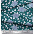thumbnail image 2 of Soimoi Poly Georgette Fabric Cute Elephant Kids Printed Craft Fabric by The Yard 52 Inch Wide, 2 of 3