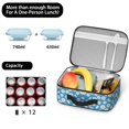 thumbnail image 5 of Daisy Pioneer Flower Blue Pattern Insulated Lunch Bag Teens,Bento School Lunch Bag for Teens for Work,Picnic or Travel 10.6x7.7x4.3 Inches,12 Can Capacity, 5 of 6
