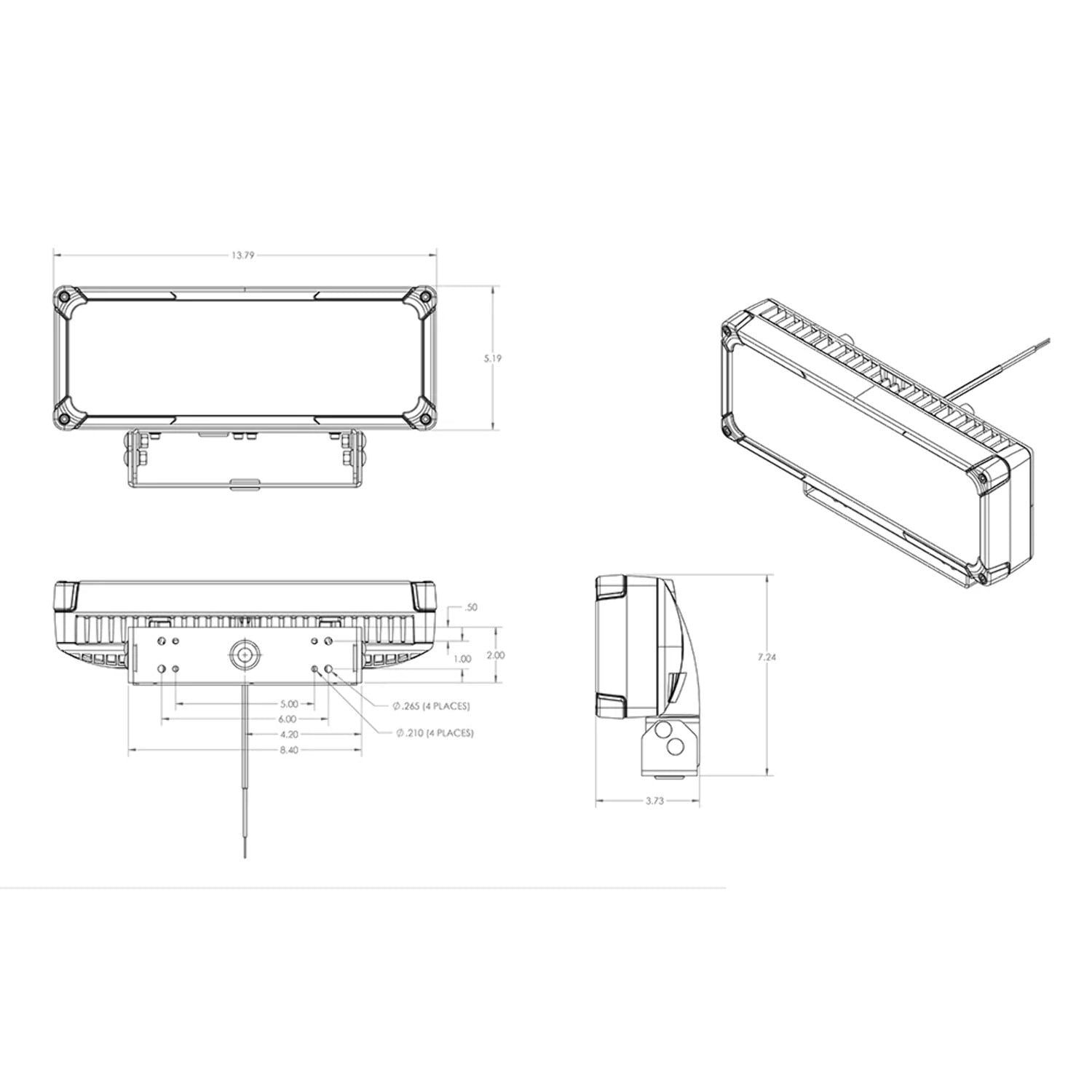 Lumitec Maxillume tr150 LED Flood Light - Trunnion Mount [101413]