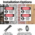 thumbnail image 3 of (2 Pack) Eye And Hearing Protection Required Bilingual OSHA Danger Sign 18 Inch X 24 Inch Plastic Sign, Weather Resistant, UV Protected for Workplace, Business, and Construction Site,, 3 of 8