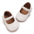 thumbnail image 6 of Yoyauz Baby Girl Mary Jane Shoes Anti Slip Rubber Sole Ballet Slippers Princess Dress Wedding Shoes Newborn Kids Shoes Toddler Shoes（0-12 Month）, 6 of 7